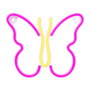 Neolia Lampe Néon LED Forever Papillon Rose avec USB, interrupteur, câble 2m, 22.5cm