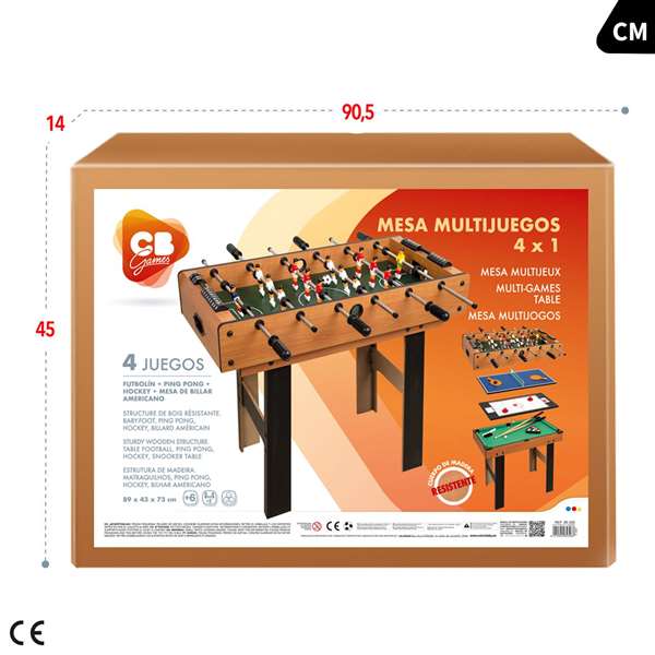 Colorbaby Table multi-jeux 4 en 1 (87 x 73 x 43 cm) Colorbaby Table multi-jeux 4 en 1 (87 x 73 x 43 cm)