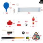 Colorbaby Table multi-jeux 4 en 1 (87 x 73 x 43 cm)