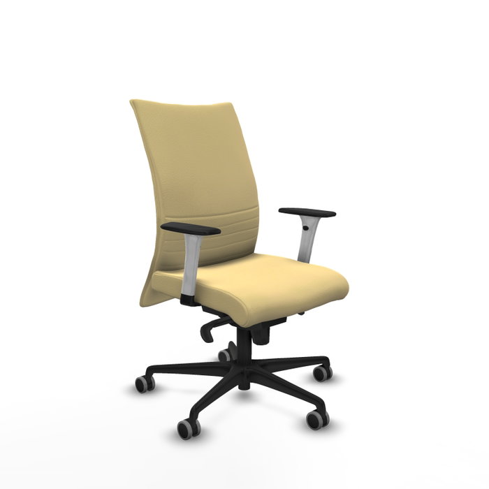 Piqueras Y Crespo Chaise de bureau Albacete avec mécanisme synchrone et similicuir crème Piqueras Y Crespo Chaise de bureau Albacete avec mécanisme synchrone et similicuir crème