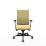 Piqueras Y Crespo Chaise de bureau Albacete avec mécanisme synchrone et similicuir crème