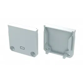 Bouchon de Fin de Profil DILEDA en Plastique Gris avec Trou Extractible