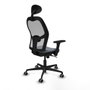 Piqueras y Crespo Chaise de Bureau Jorquera 3D036G1 Gris avec Appui-tête