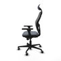 Piqueras y Crespo Chaise de Bureau Jorquera 3D036G1 Gris avec Appui-tête