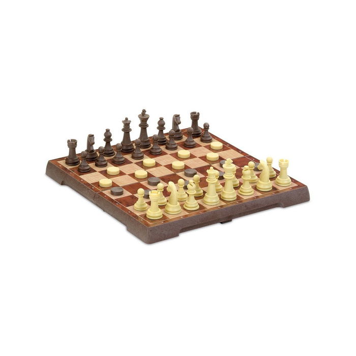 Échecs et dames Cayro Magnétique Plastique Échecs et dames Cayro Magnétique Plastique