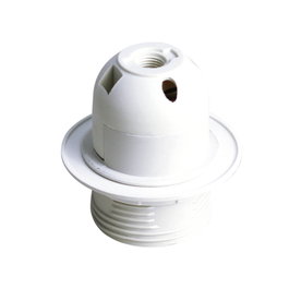 GSC Evolution Portalamparas termoplastico + arandela E27 Blanco