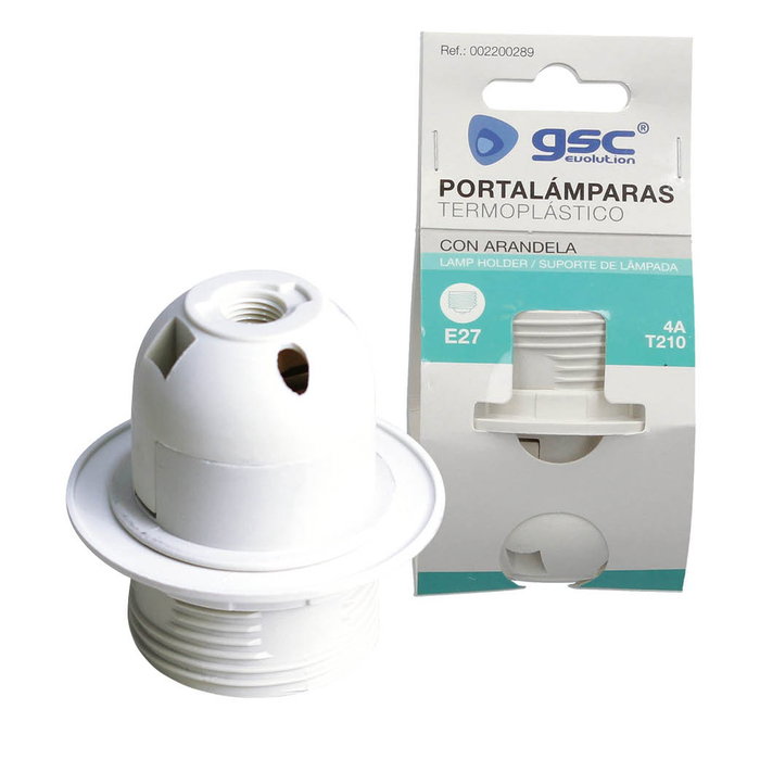GSC Evolution Portalamparas termoplastico + arandela E27 Blanco GSC Evolution Portalamparas termoplastico + arandela E27 Blanco