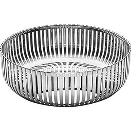 Alessi PCH02/15 Cesto à pain/fruits en acier inoxydable 18/10, diamètre 15 cm, design Pierre Charpin