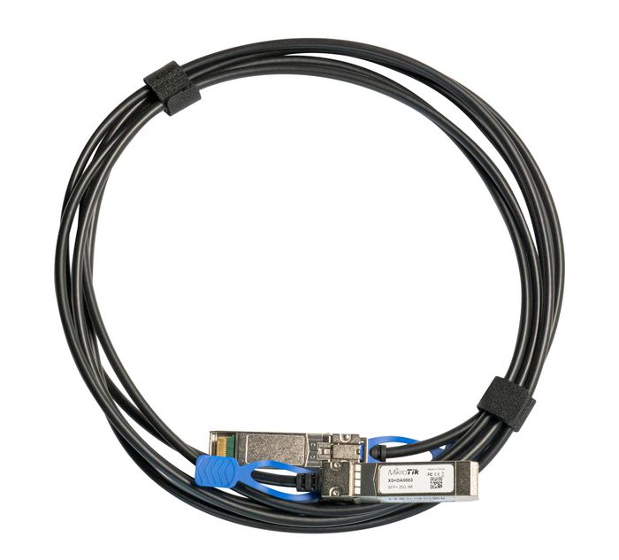 MikroTik Câble DAC Direct Attach SFP/SFP+/SFP28 - 25G 10G 1G - 3 mètres - Interconnexion Ethernet 25 Gigabit basse latence MikroTik Câble DAC Direct Attach SFP/SFP+/SFP28 - 25G 10G 1G - 3 mètres - Interconnexion Ethernet 25 Gigabit basse latence