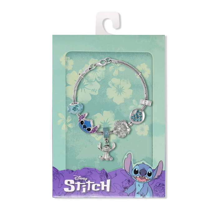Bracelet charm Stitch Disney argenté avec breloques - PEERS HARDY