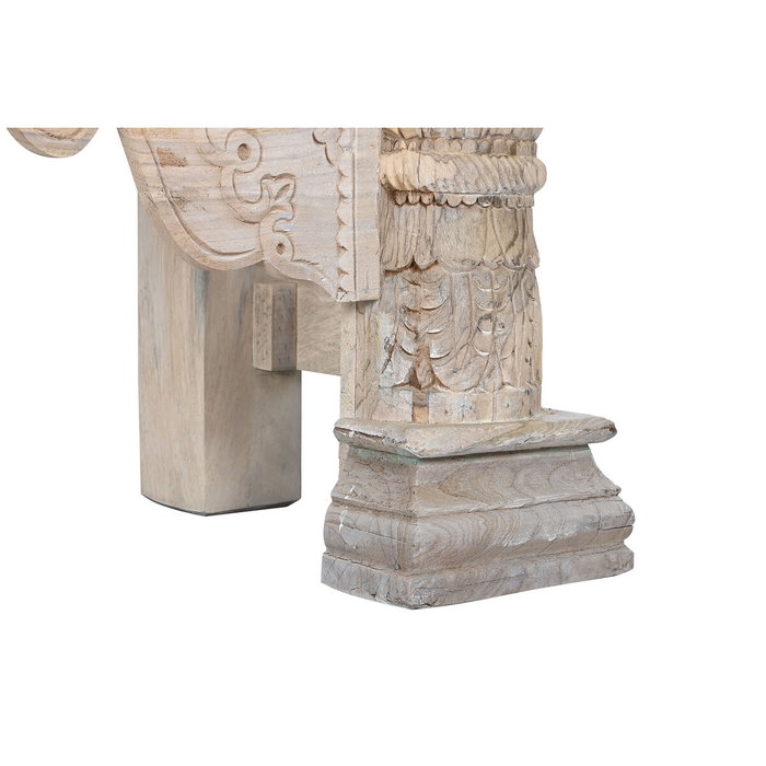 Home ESPRIT Table d'appoint Blanc Bois de manguier