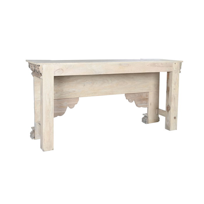 Home ESPRIT Table d'appoint Blanc Bois de manguier