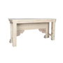 Home ESPRIT Table d'appoint Blanc Bois de manguier