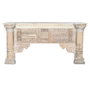 Home ESPRIT Table d'appoint Blanc Bois de manguier