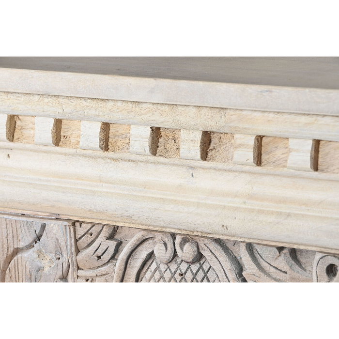 Home ESPRIT Table d'appoint Blanc Bois de manguier