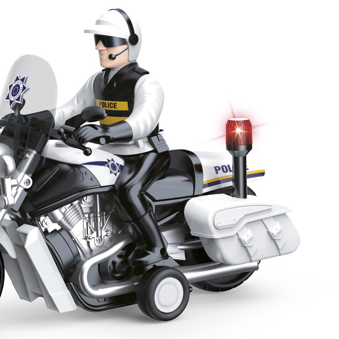 TACHAN Moto de Police Héros de la Ville 1:10 avec Lumière et Son TACHAN Moto de Police Héros de la Ville 1:10 avec Lumière et Son