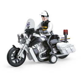 TACHAN Moto de Police Héros de la Ville 1:10 avec Lumière et Son