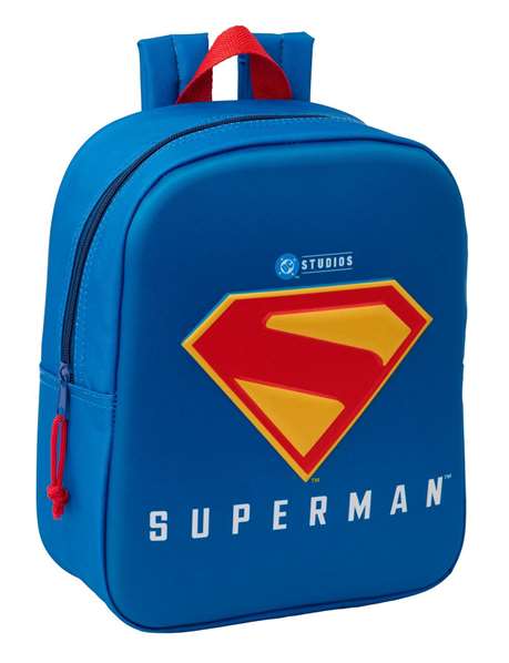 Safta Mochila Guarderia 3D Superman 22x27x10 cm pour Enfant 3 ans et plus