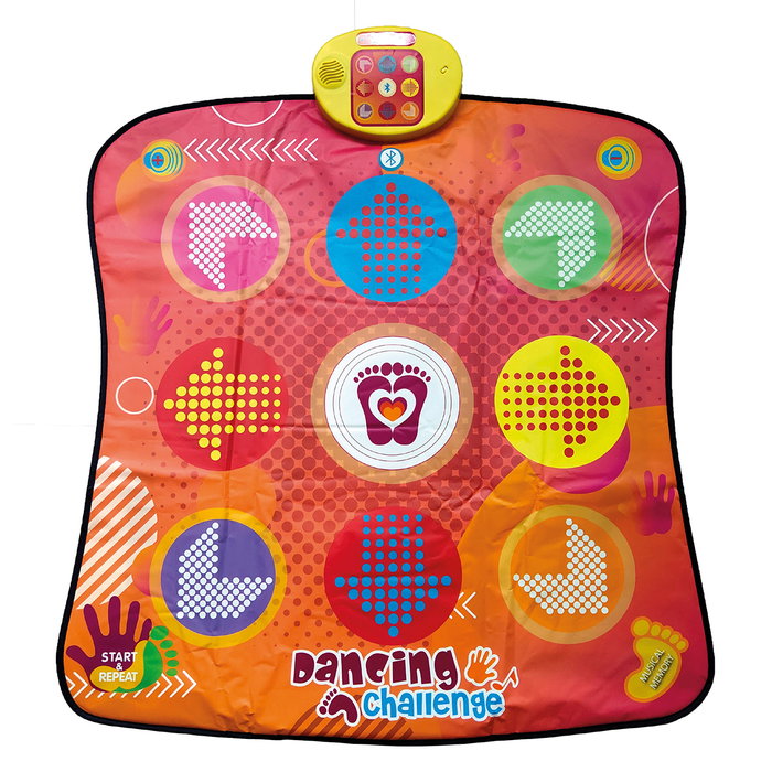 Deqube - Tapis de danse musical Bluetooth interactif pour enfants avec niveaux de jeu et lumières - Développe coordination et motricité - 6 langues Deqube - Tapis de danse musical Bluetooth interactif pour enfants avec niveaux de jeu et lumières - Développe coordination et motricité - 6 langues