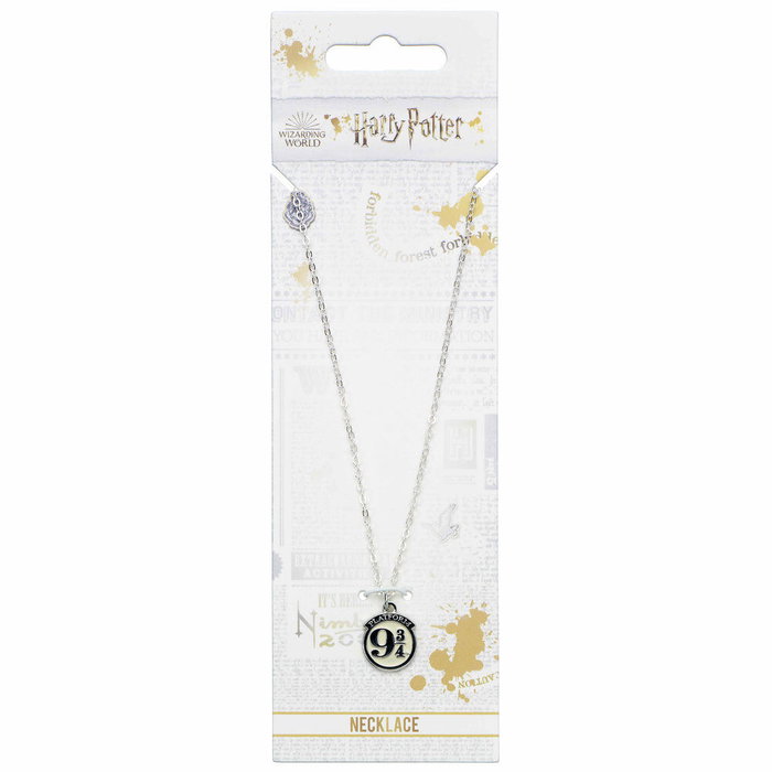 THE CARAT SHOP - Pendentif Collier Harry Potter Plateforme 9 3/4 en Alliage de Zinc Argenté - 15 mm