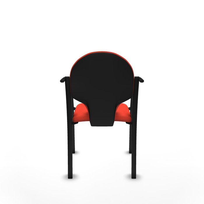 Piqueras Y Crespo Hellín Chaise de bureau fixe orange foncé avec bras fixes