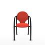 Piqueras Y Crespo Hellín Chaise de bureau fixe orange foncé avec bras fixes