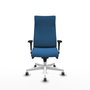 Piqueras Y Crespo Fauteuil Albacete Bleu Clair, Mécanisme Synchrone, Base Blanche