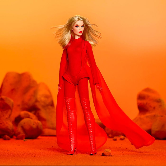 Barbie - Poupée Signature Kylie Minogue JBJ38 Mattel - Collectionnable - Tenue rouge 'Padam Padam' inspirée de Mugler