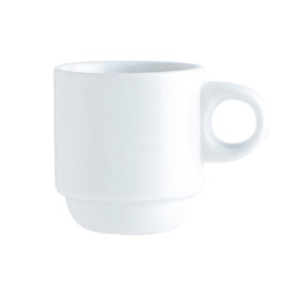 Ensemble de tasses à café Quid Basic Blanc Céramique 80 ml (12 Unités)