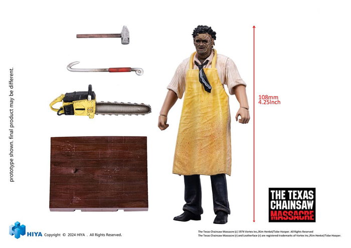 Hiya Toys Texas Chainsaw Massacre (1974) Figurine 1/18 Exquisite Mini LeatherFace - Killing Mask Standard Ver. 11 cm