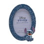 WIDDOP & CO Cadre photo ovale en résine bleu avec Stitch Disney - Image 3D texturée - Support inclus - Format 10x15 cm