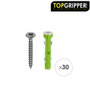 WOLFPACK LINEA PROFESIONAL Blister Tacos Topgripper Bimaterial Ø 6 mm avec 30 vis