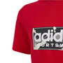 T shirt à manches courtes Enfant Adidas Camo Linear 11-12 ans Rouge