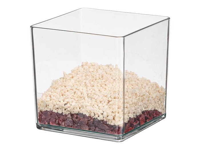 Giftdecor Vase Carré en Acrylique Transparent 15x15 cm (Set de 16)