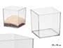 Giftdecor Vase Carré en Acrylique Transparent 15x15 cm (Set de 16)