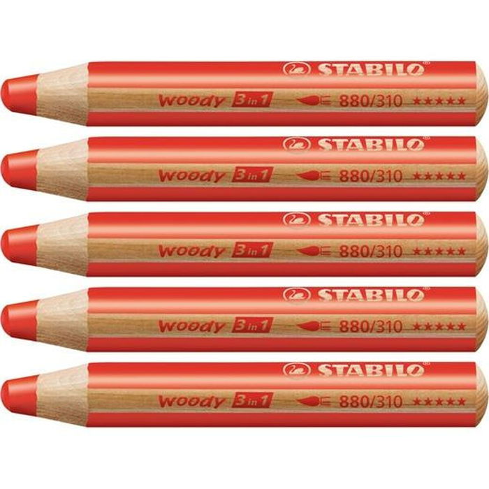 Crayons de couleur Stabilo Woody 3-en-1 (5 Unités) Crayons de couleur Stabilo Woody 3-en-1 (5 Unités)