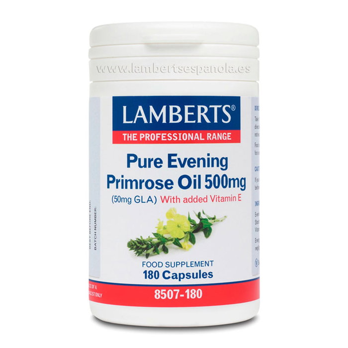 LAMBERTS Huile de Primevère 500 mg, 180 capsules LAMBERTS Huile de Primevère 500 mg, 180 capsules