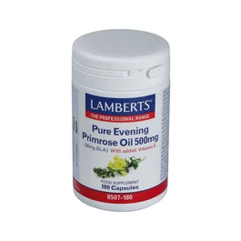 LAMBERTS Huile de primevère (Onagre) 500 mg, 180 capsules