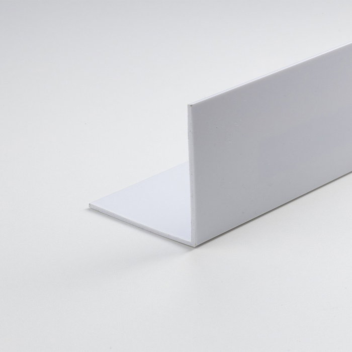 Arcansas Profil de bricolage angle PVC blanc satiné 2000 x 10 x 10 mm Arcansas Profil de bricolage angle PVC blanc satiné 2000 x 10 x 10 mm