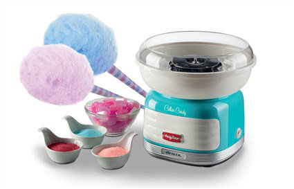 Ariete 2973/01 Machine à Barbe à Papa Rétro Années 50 - Fonctionne avec Sucre et Bonbons Durs - Pour Enfants - Bleue
