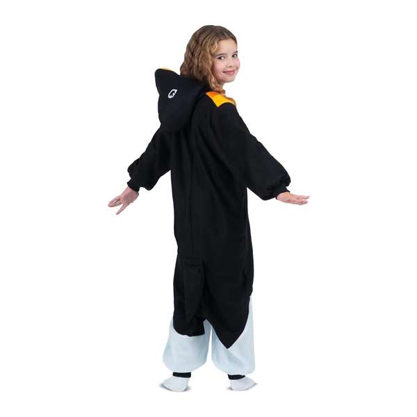 My Other Me Kigurumi Pingouin pour Enfant - Déguisement à Capuche et Queue - Taille Unique Noir