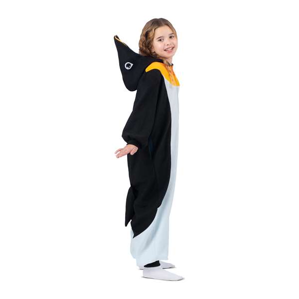 My Other Me Kigurumi Pingouin pour Enfant - Déguisement à Capuche et Queue - Taille Unique Noir