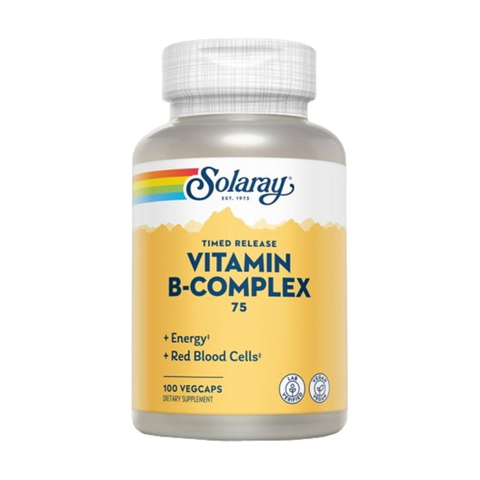SOLARAY B-Complex 75 100 Capsules Végétales à Action Retardée