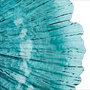 Quid Plato de Presentación Mar de Viento, Vidrio Turquesa con Relieve, 32 cm, Pack de 12 Unidades