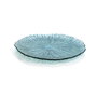 Quid Plato de Presentación Mar de Viento, Vidrio Turquesa con Relieve, 32 cm, Pack de 12 Unidades