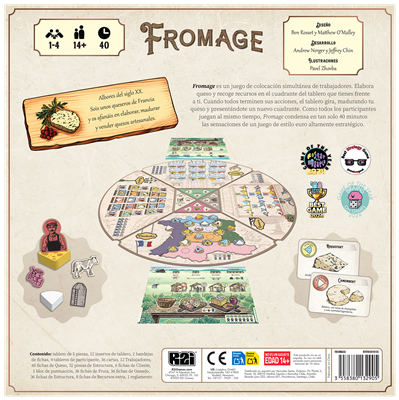 Road to Infamy R2IFRO01ES - Jeu de société Fromage, jeu de stratégie et gestion de ressources, 1-4 joueurs, dès 14 ans