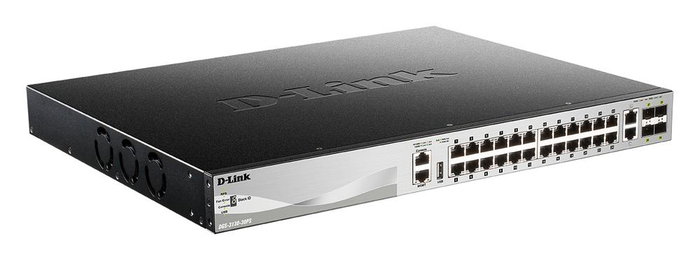 D-Link DGS-3130-30PS-E Switch Gigabit L3 Géré 24 Ports PoE+ 4 SFP+ 370W D-Link DGS-3130-30PS-E Switch Gigabit L3 Géré 24 Ports PoE+ 4 SFP+ 370W