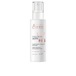 Avène Hyaluron Activ UV Fluide Triple Action Anti-Âge SPF 50 - 40 ml - Hydratation, Lissage des Rides et Protection Solaire