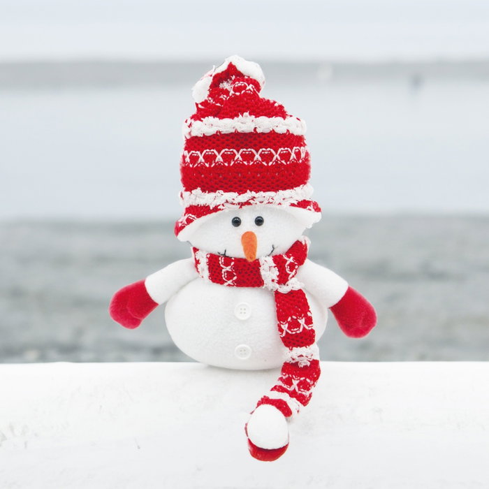 Bambasy Bonhomme de neige Beira 25cm Rouge et blanc