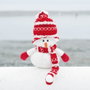 Bambasy Bonhomme de neige Beira 25cm Rouge et blanc